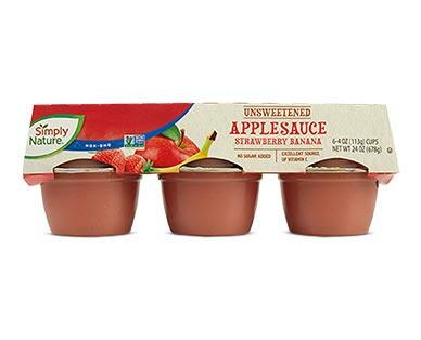 Simply Nature 
 Unsweetened Cinnamon or Strawberry Banana Applesauce Cups