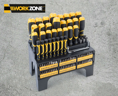 WORKZONE XXL-Schraubendreher- und Bitset, 100-teilig