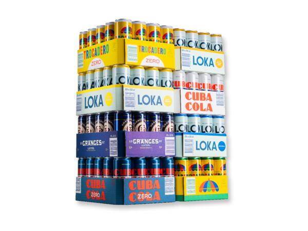Loka kolsyrat vatten/Cuba cola/Trocadero/Gränges lättöl
