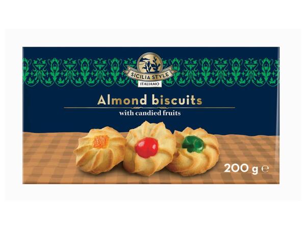 Biscuits aux amandes et fruits confits
