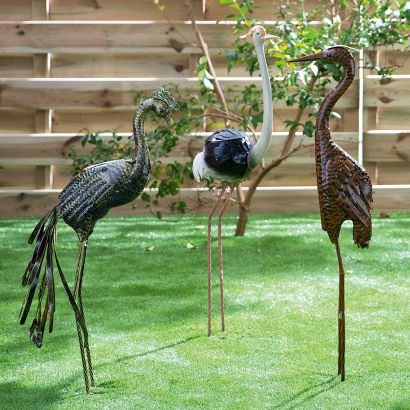 Figurine de jardin en métal