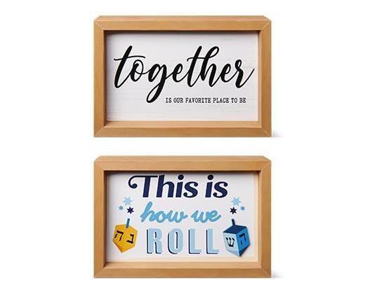 Huntington Home 
 Hanukkah Reversible Box Sign