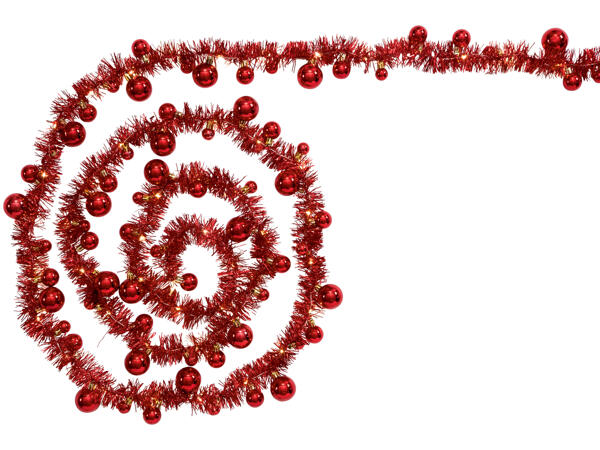 LED Tinsel & Bauble Garland