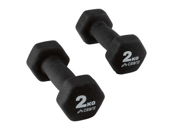 Crivit Dumbbell Set 1kg/2kg - Set of 2