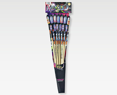 Lot de fusées Mikado, 19 pièces