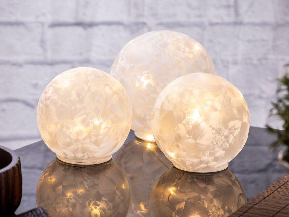 0 LED glaskugle