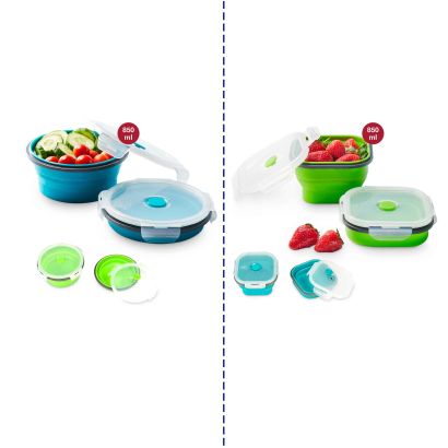 Boîtes de conservation repliables, 2 pcs