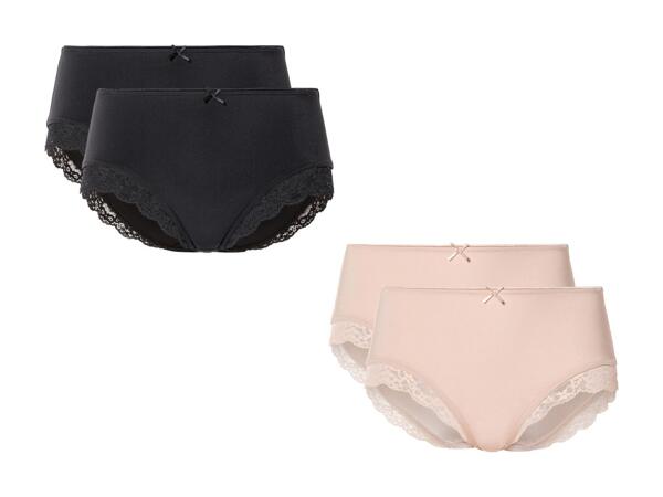Culottes gainantes avec ­dentelle, set de 2