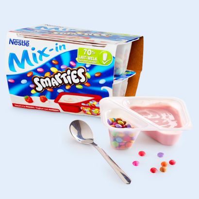 Yaourts avec Smarties, pack de 2