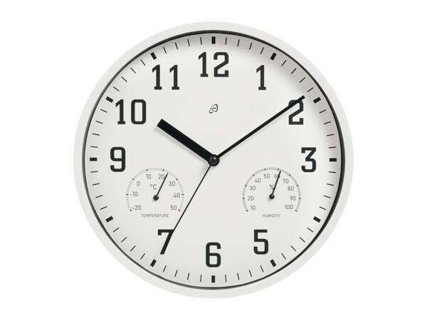 Auriol Wall Clock with Temperature & Humidity