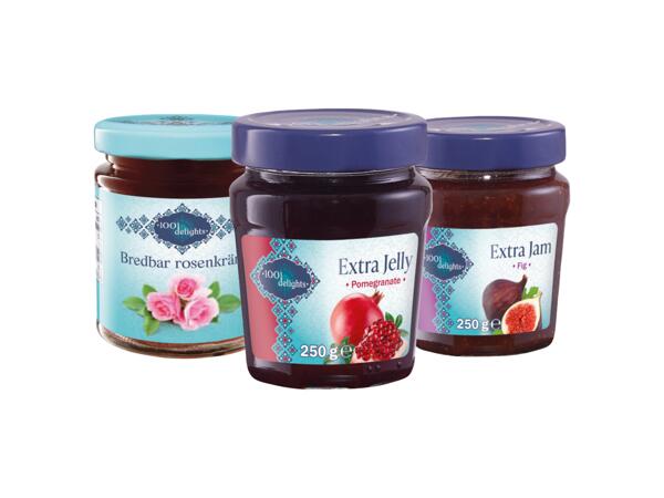 Marmelad/ gelé/ rosenkräm
