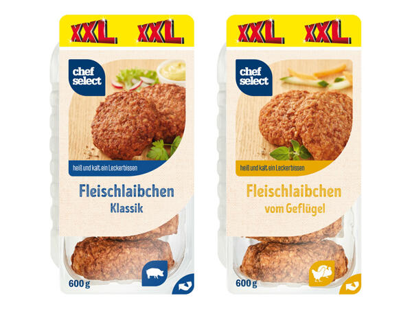 Fleischlaibchen 500 g + 100 g gratis