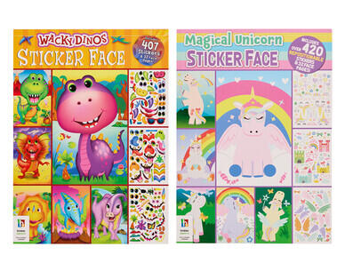 Wacky Faces Sticker Books