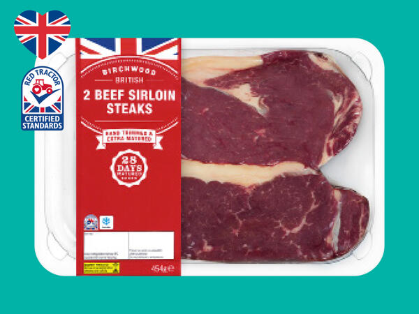 Birchwood 2 British Beef 28-Day Matured Sirloin Steaks