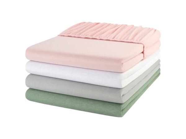 Jersey fitted sheet double