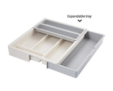Expandable Cutlery and Utensil Tray 