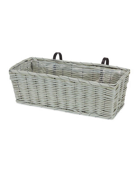 Faux Rattan Balcony Planter