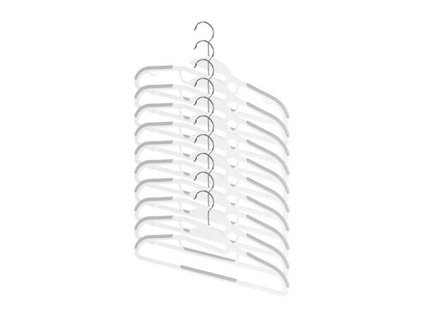 White Coat Hangers - 10 Pack
