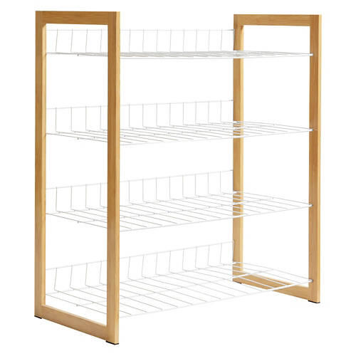 4 Tier Accessory Shelf, White