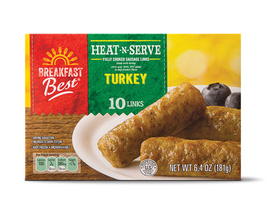 Breakfast Best Heat-N-Serve Turkey Sausage Links