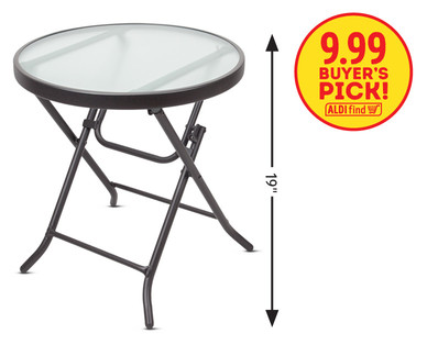Gardenline Folding Glass Table