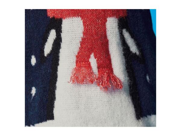 Lupilu Younger Kids' Navy Christmas Jumper Dress
