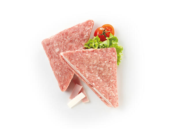 Pork Sandwich filled with Ham and Cheese