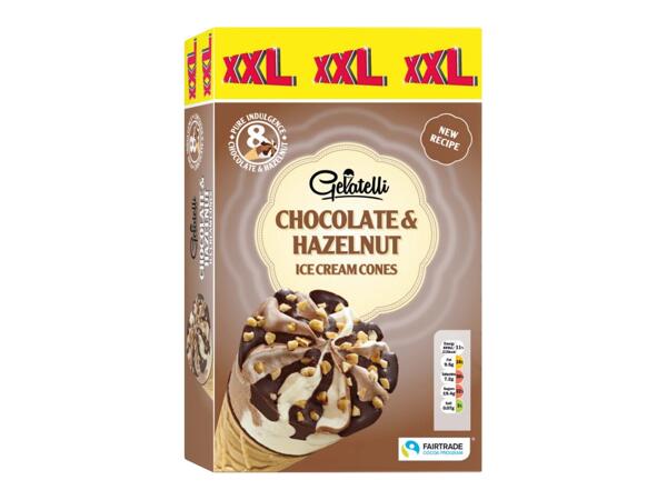 Chocolate & Hazelnut Ice Cream Cones XXL