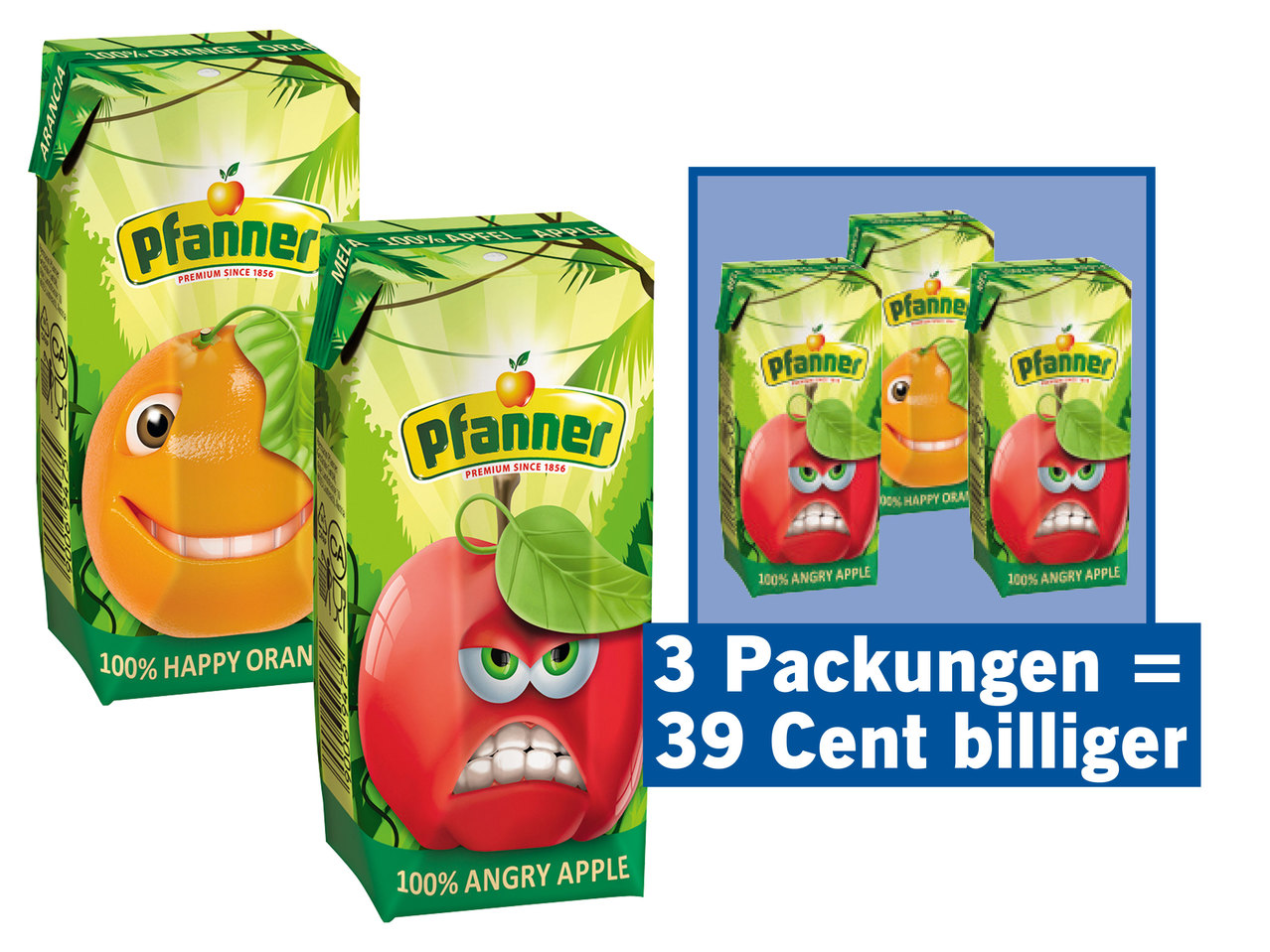 PFANNER Orangen- oder Apfelsaft
