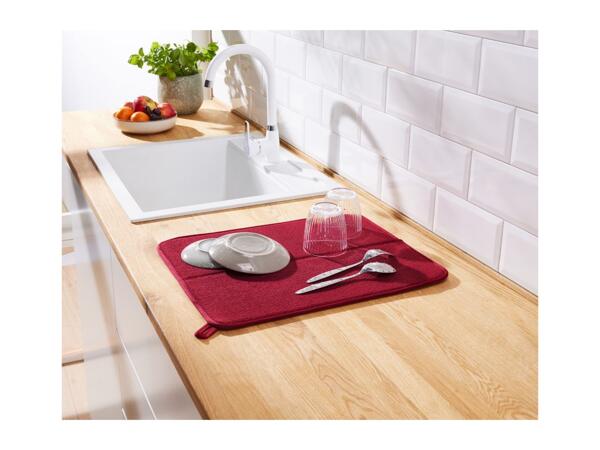 W5 Red Dish Drying Mat