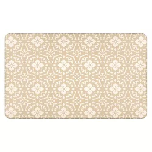 18" x 30" Comfort Cushion Kitchen Mat - Tan Medallions