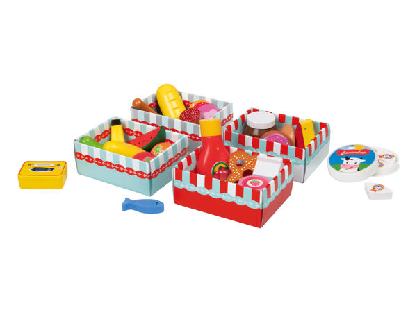 Wooden Shop Till Set, Scales Set or Play Food Set