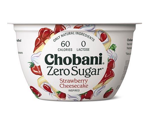 Chobani 
 Zero Sugar Strawberry Cheesecake Yogurt