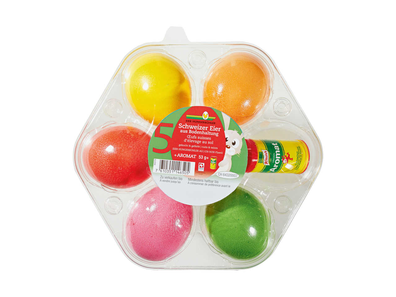 5 œufs de Pâques avec Aromat