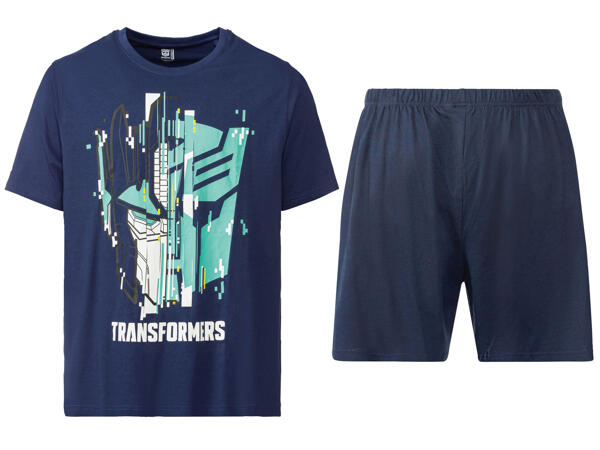 Men's Short Pyjama Set "Transformers, Jurassic World, Batman"