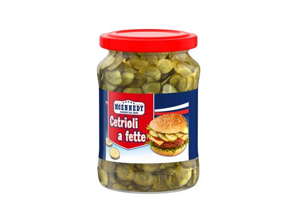 Sliced gherkins