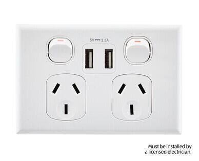 Double USB Power Point
