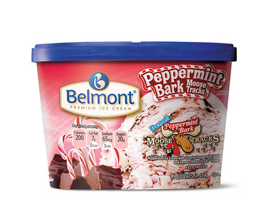 Belmont Egg Nog or Peppermint Bark Ice Cream