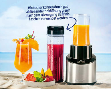 AMBIANO Edelstahl-Smoothiemaker, 3-teilig