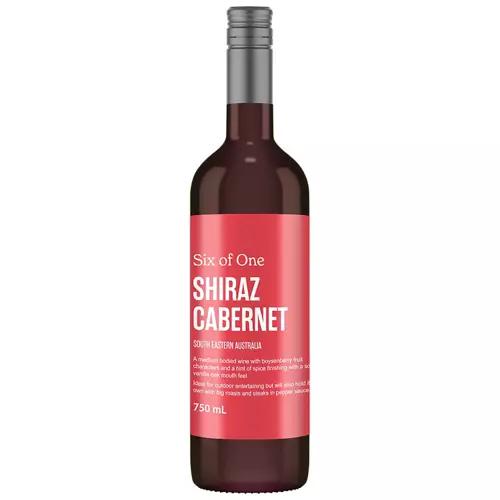 Shiraz Cabernet Sauvignon Cleanskins 6 Pack 750mL
