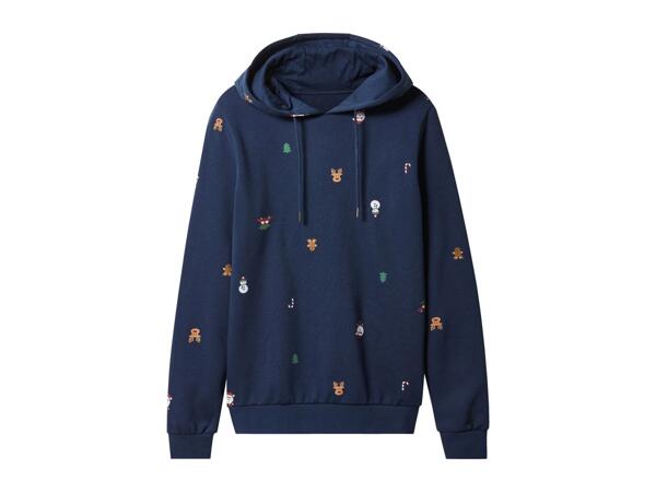 Esmara Men Men's Navy Christmas Hoodie