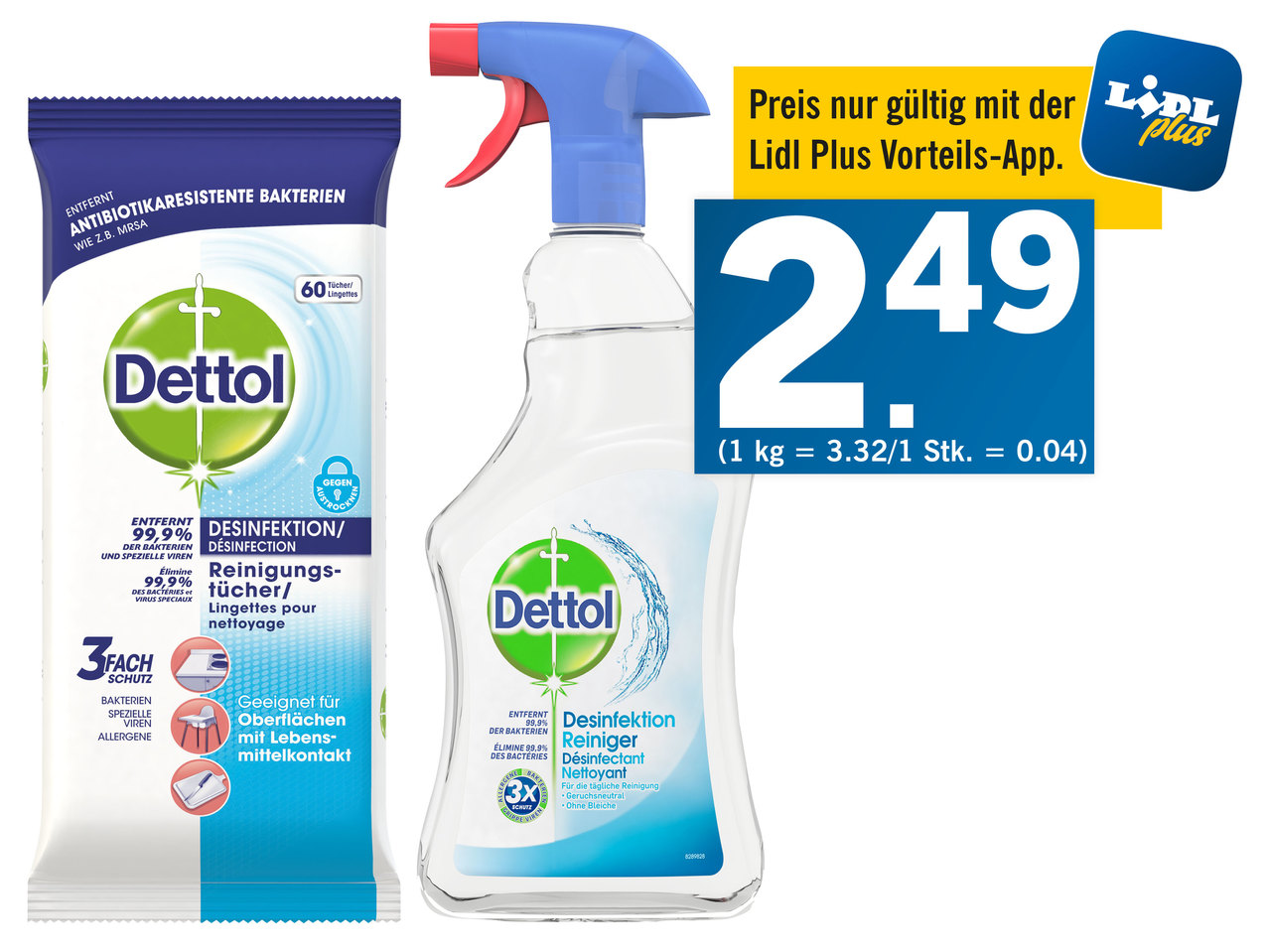 DETTOL Allzweckreiniger/Desinfektions-Reinigungs-Tücher