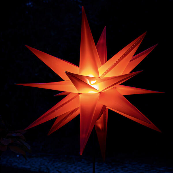 3D-LED-Leuchtstern mit Erdspieß
