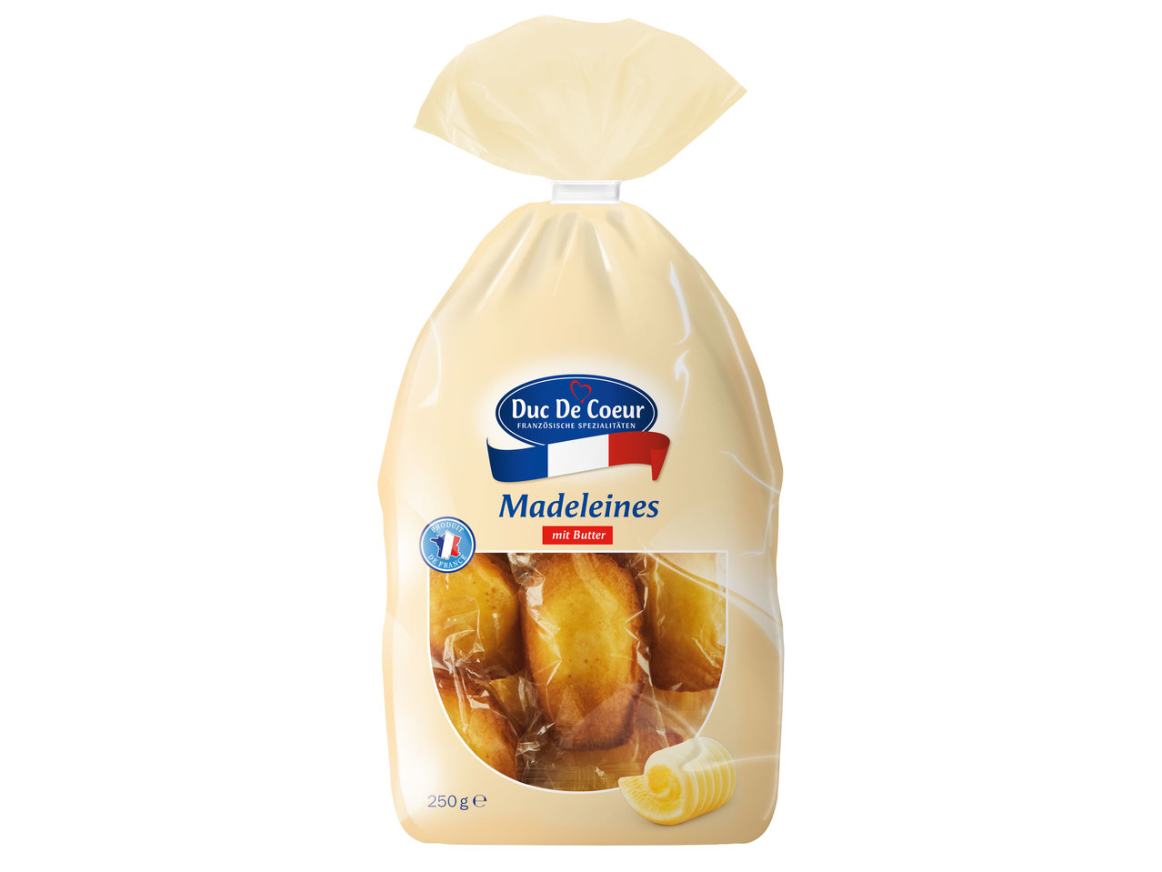 DUC DE COEUR Madeleines mit Butter