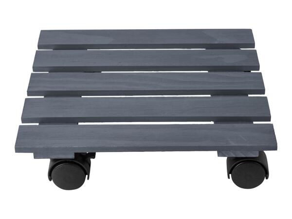 Parkside Wooden Plant Roller - Grey