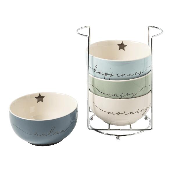 CROFTON(R) 				Mugs ou bol avec support, 4 pcs