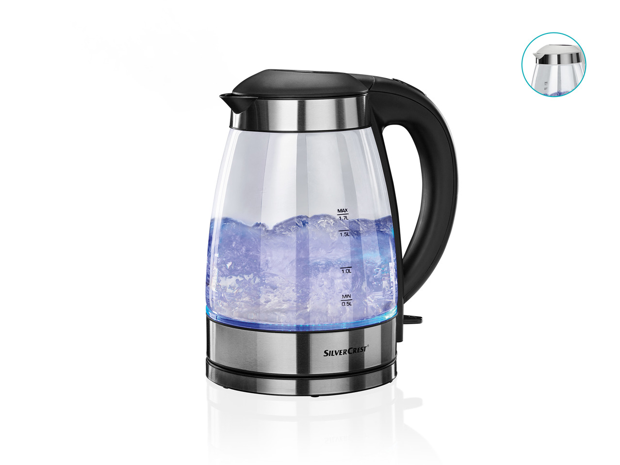 Silvercrest Kitchen Tools Glass Kettle1