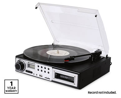 Turntable with Cassette Deck