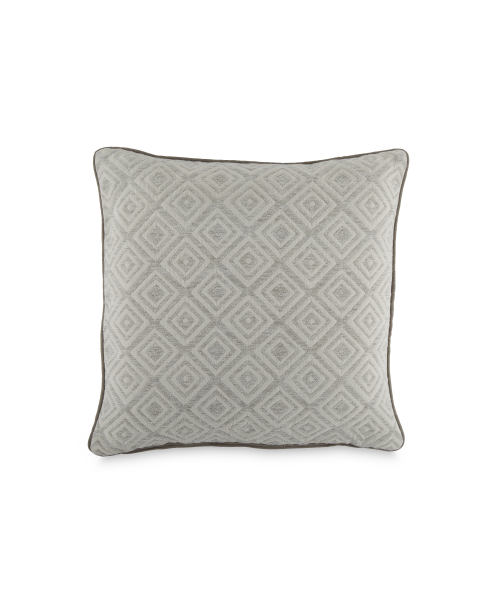 Light Grey Diamond Print Cushion