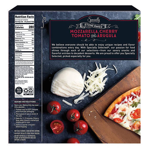Mozzarella, Cherry, Tomato & Arugula Italian Pizza, 13.96 oz